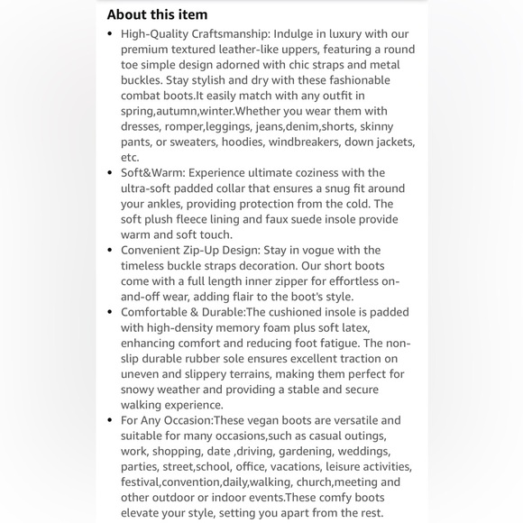 VJH confort Women's Mid Calf Boots, Comfort Buckle Slouchy Booties w/Side Zipper - Picture 13 of 13